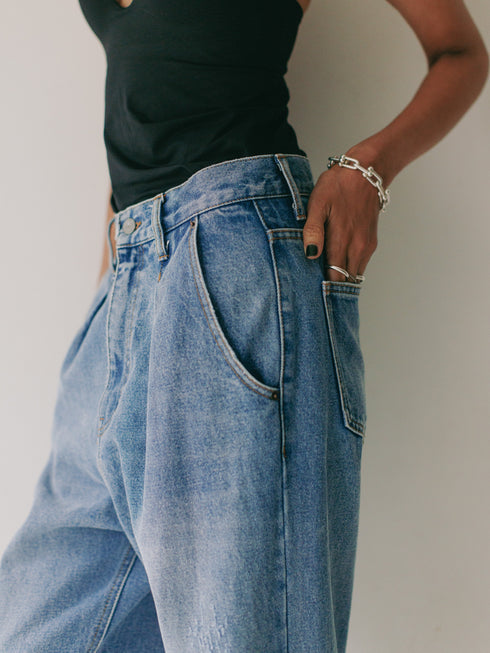 【 予約:11月中旬 】HIGH RISE TUCK WIDE PT /Y253-31101-2